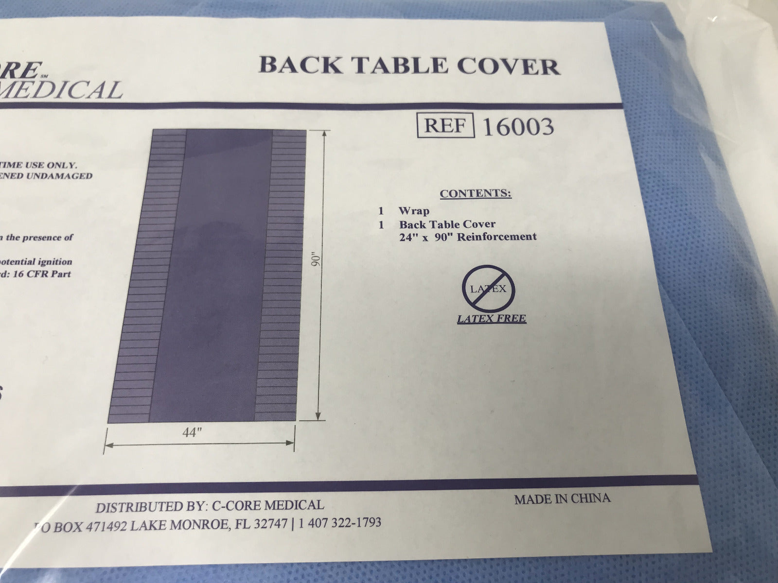 Ccore Medical Back Table Cover Lot of 34 Wrap Drape 24" x 90" Sterile Single Use