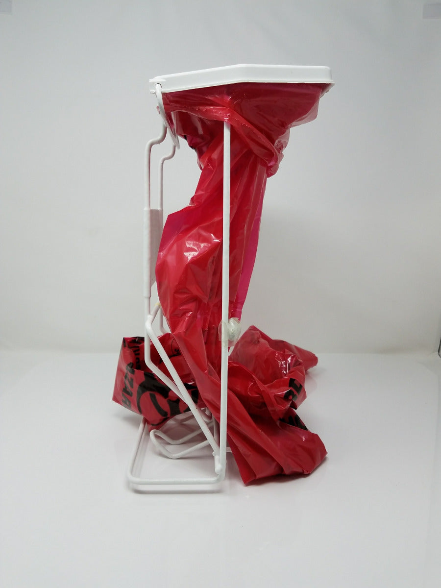 Bio-Hazard Dispenser Wire Rack Hanger One Gallon Size Bio Hazard Trash Waste
