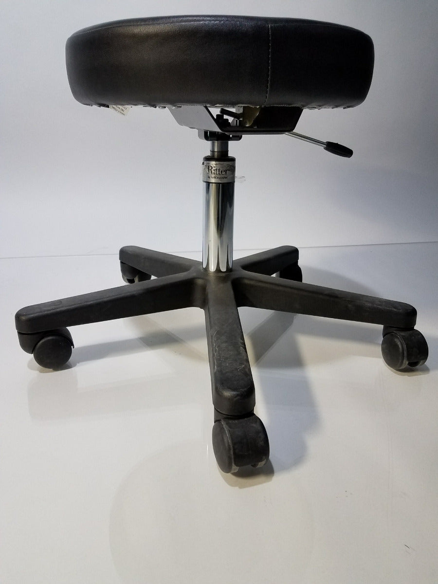 Adjustable Stool Pneumatic Ritter Midmark Wheeled Exam Task Chair Padded Seat