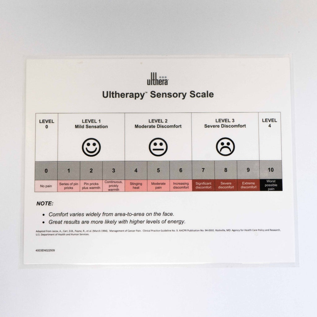 Ulthera Ultherapy Patient Sensory Scale - Patient Pain Level 4003EN022509