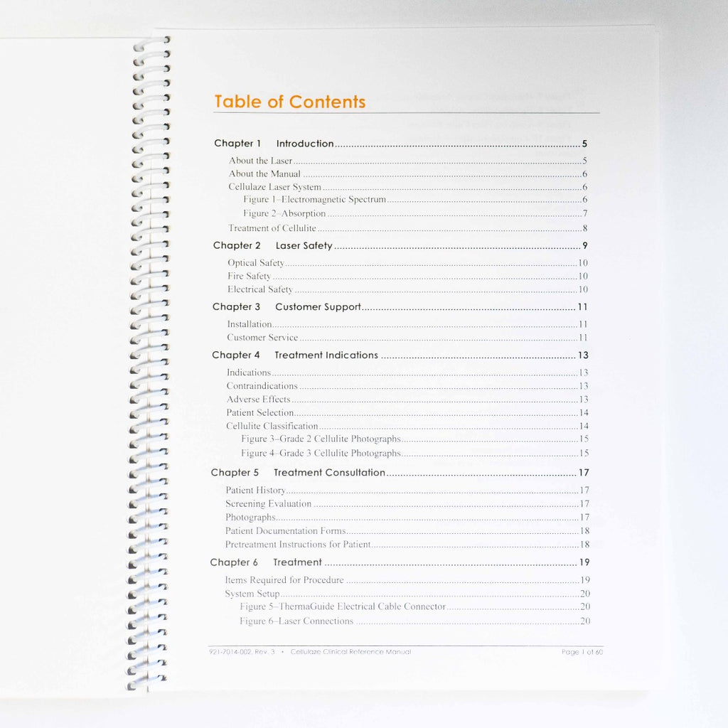 Cynosure CELLULAZE Clinical Reference Manual - Cellulite Reduction Workstation