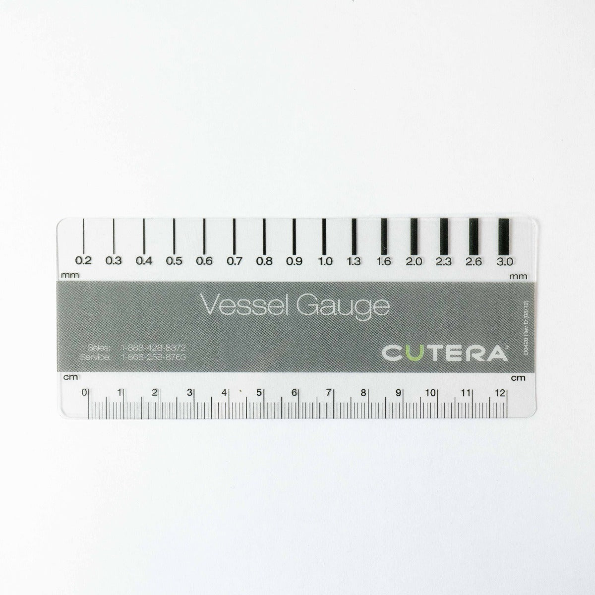 Cutera Excel V Xeo Vascular Laser Clear Plastic Vessel Gauge Large PN: D0420