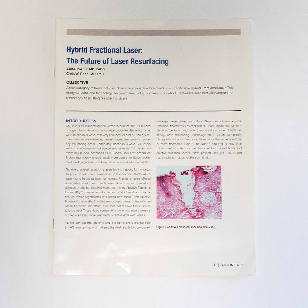 Sciton HALO: Hybrid fractional laser: Case Study Booklet - Patient Marketing Book