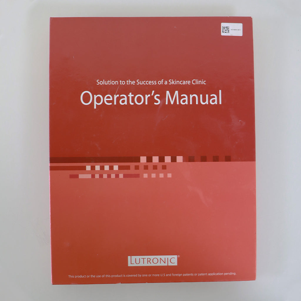 Lutronic Spectra Dual Pulsed Nd: YAG Laser Operator's Manual Hardcover 410013530