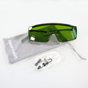 LaserVision Green Tint Laser Operator Safety Glasses with Case 775nm
