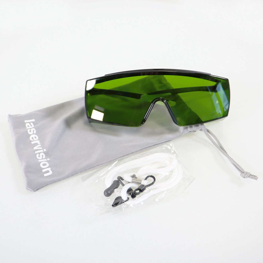 LaserVision Green Tint Laser Operator Safety Glasses with Case 775nm