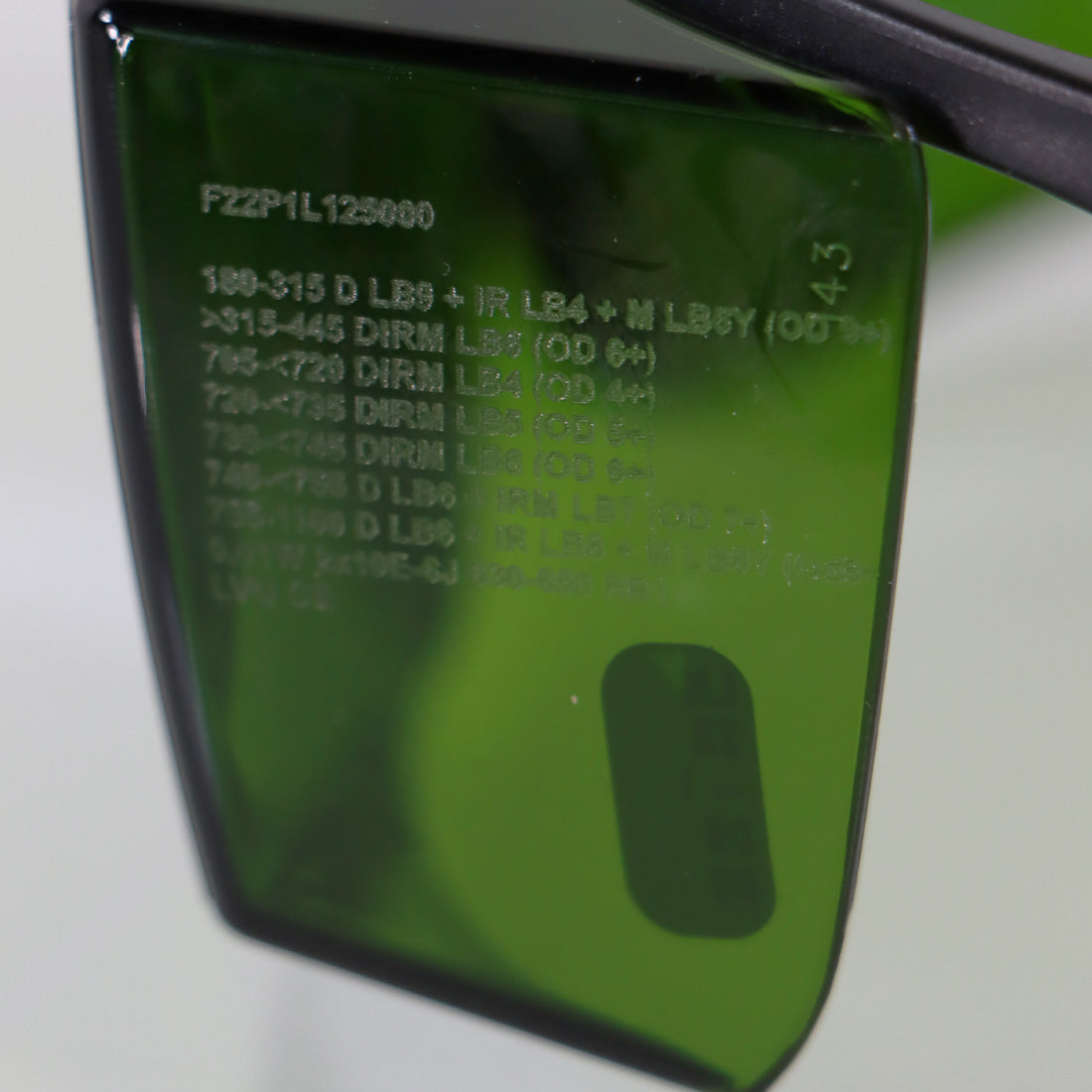 LaserVision Green Tint Laser Operator Safety Glasses with Case 775nm