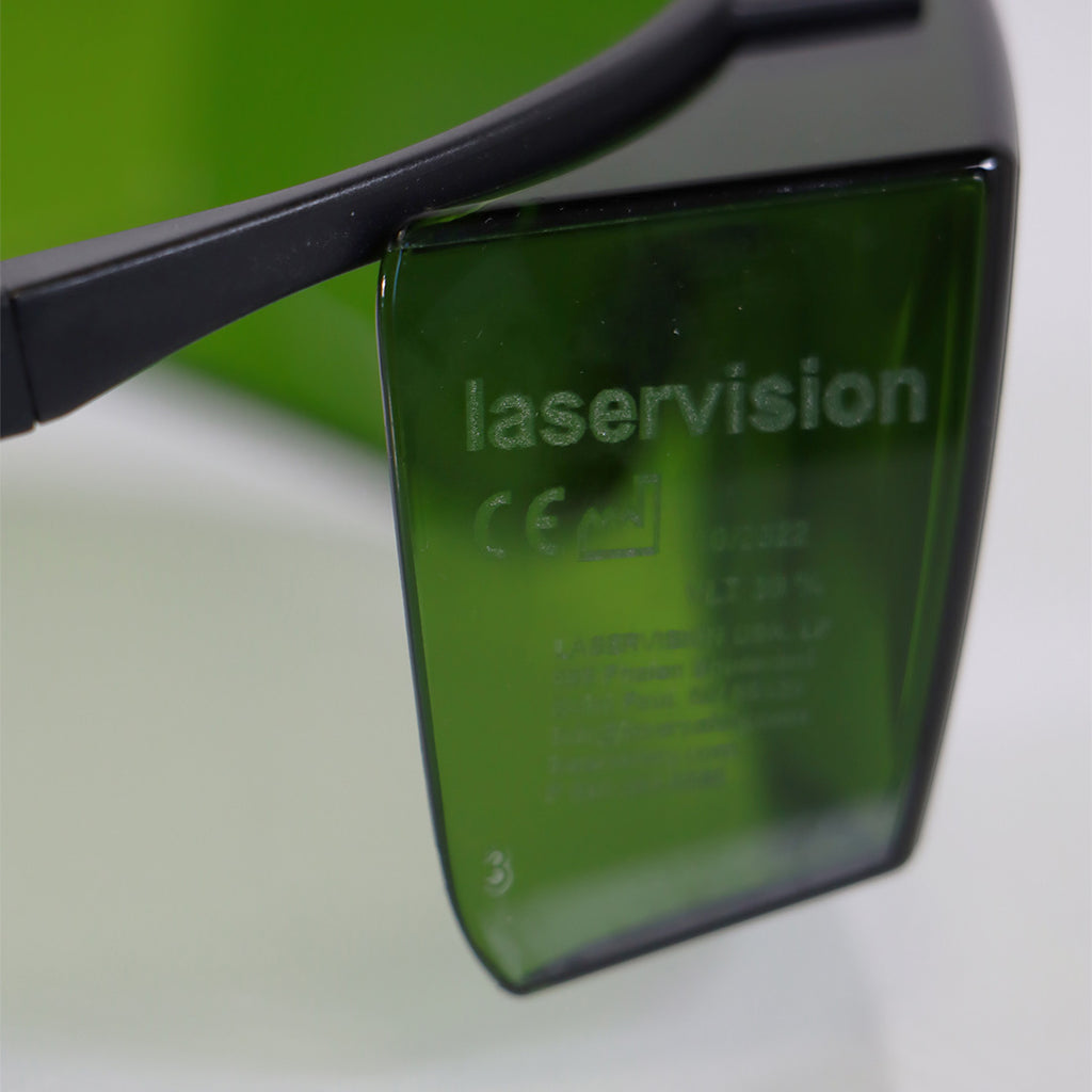 LaserVision Green Tint Laser Operator Safety Glasses with Case 775nm