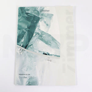 Zimmer MedizinSystems Cryo One / Sub-Z Instructions for Use Manual