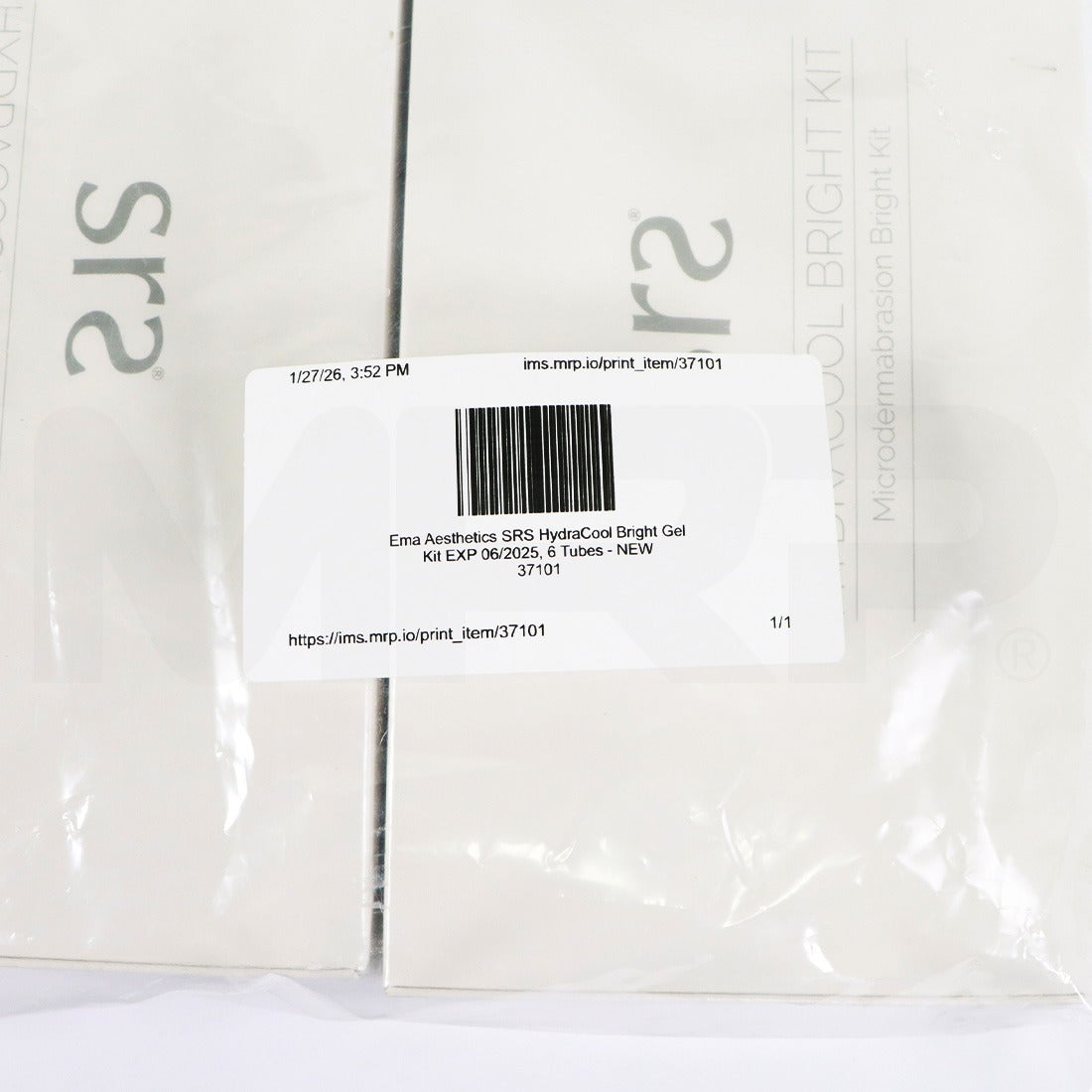 Ema Aesthetics SRS HydraCool Bright Gel Kit EXP 06/2025, 6 Tubes