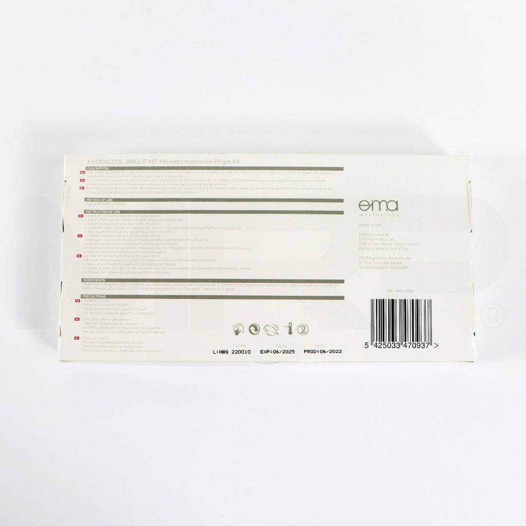 Ema Aesthetics SRS HydraCool Bright Gel Kit EXP 06/2025, 6 Tubes