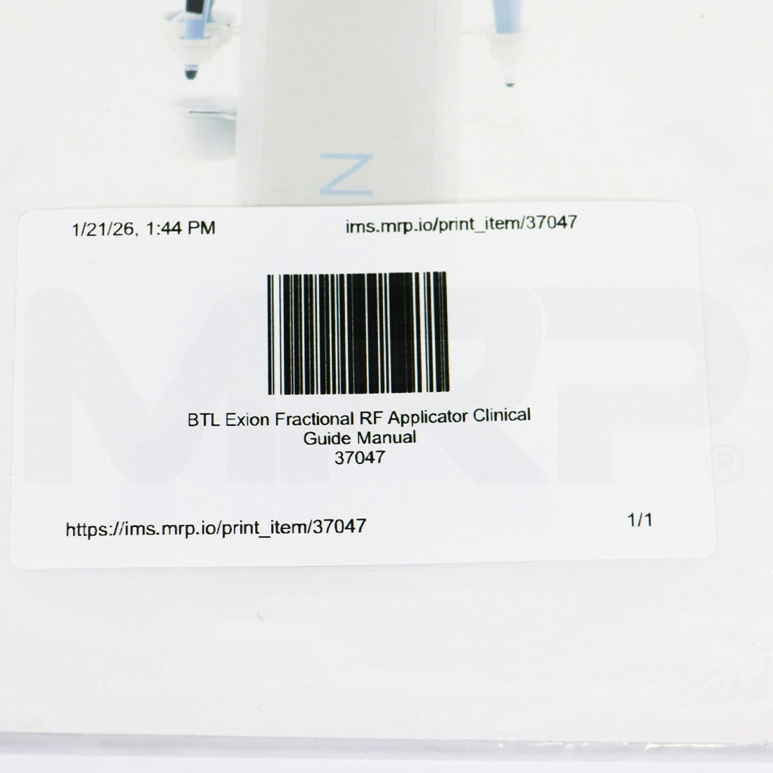 BTL Exion Fractional RF Applicator Clinical Guide Manual