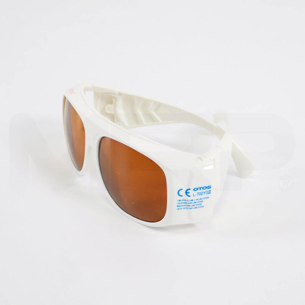 Lutronic OTOS PPE Laser Safety Glasses White Frame Orange Lens 532nm 1064nm OD6