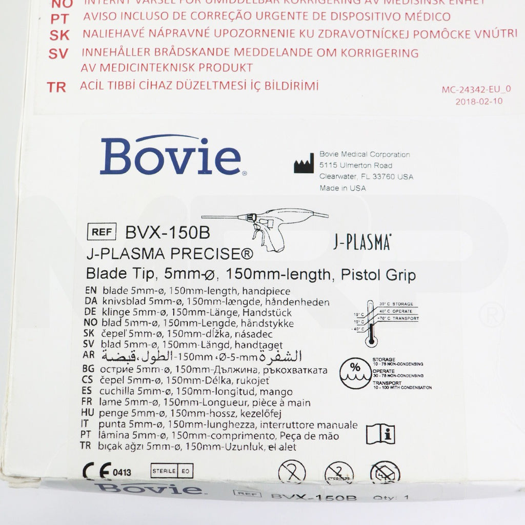 Bovie J-Plasma Precise Pistol Grip Blade Tip 5mm 150mm BVX-150B