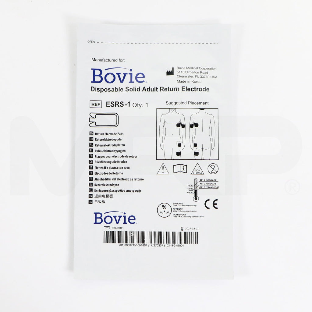 Bovie Disposable Solid Adult Return Electrode Pads EXP 03/2027 3x Pack