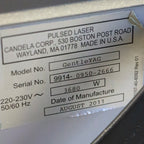 2011 Candela GentleYAG Nd:YAG Hair Reduction Vascular Lesions System