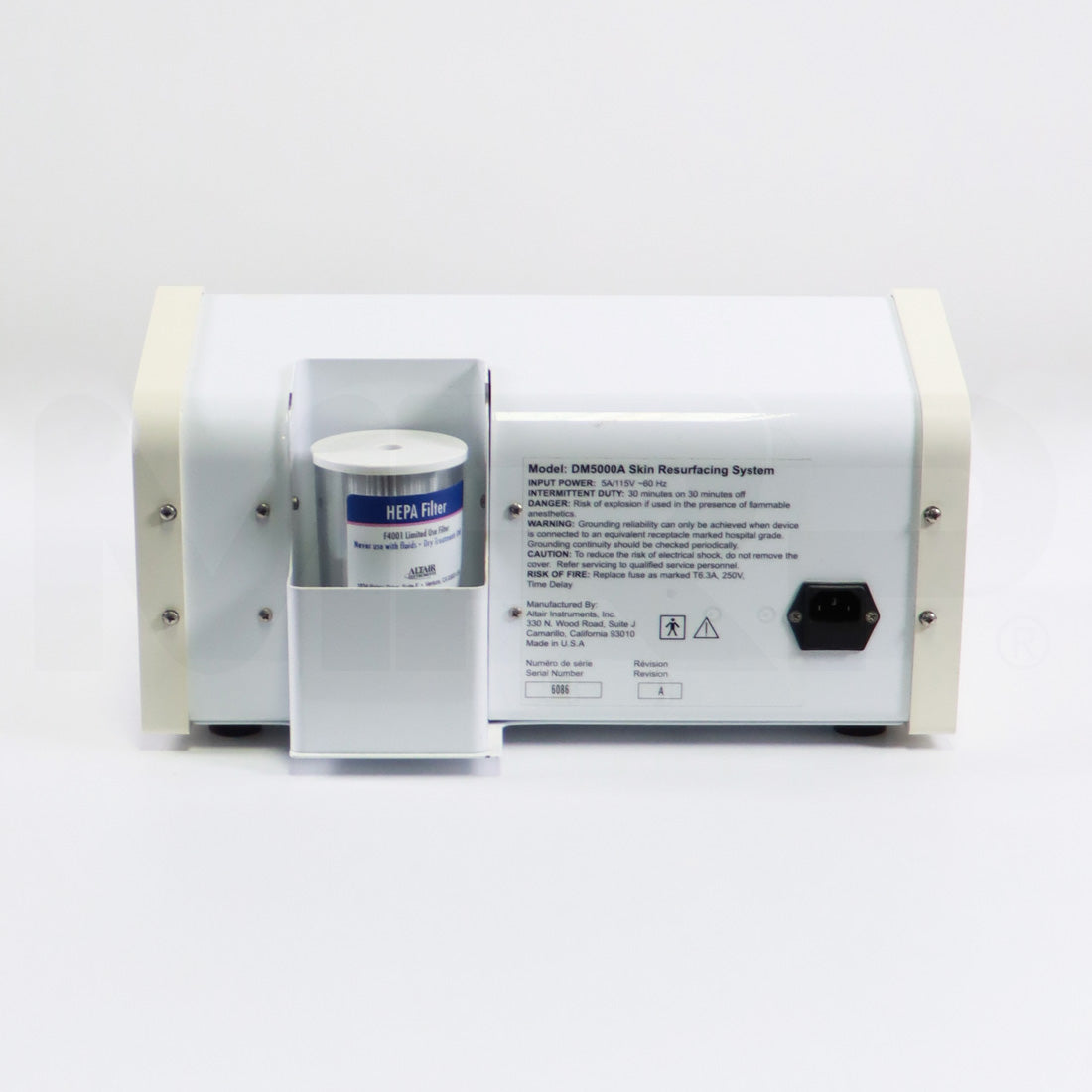 Altair Diamond Tome Vacuum Skin Resurfacing System DM5000A Rev A