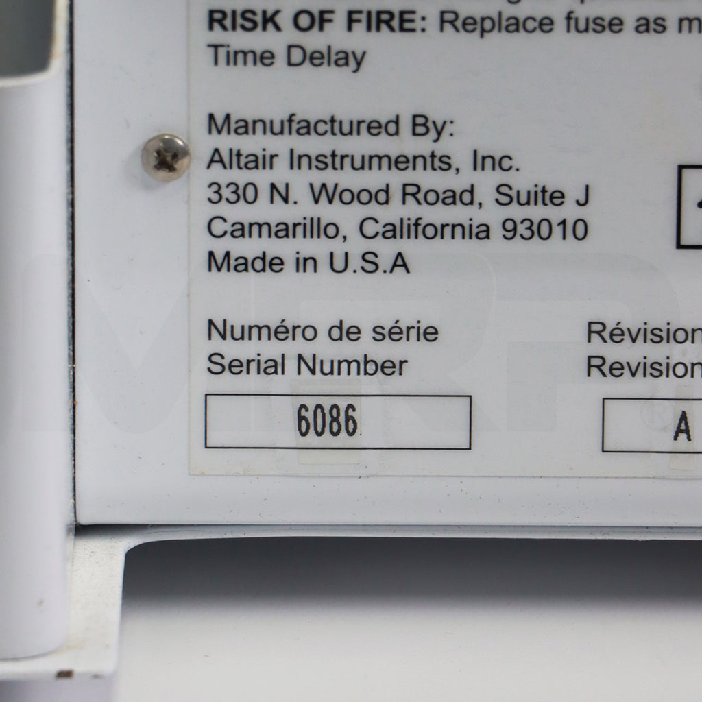Altair Diamond Tome Vacuum Skin Resurfacing System DM5000A Rev A