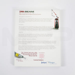 Jeisys Tri-Beam Premium Tattoo & Pigment System Marketing Sheets x33 Pack