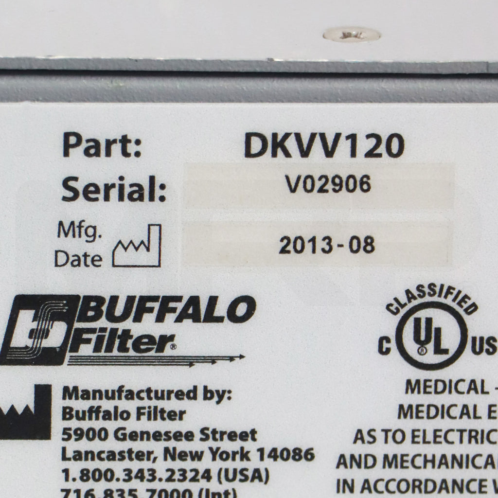 2013 Conmed ViroVac DKVV120 Surgical Smoke Evacuator ViroSafe Filter Buffalo Filter