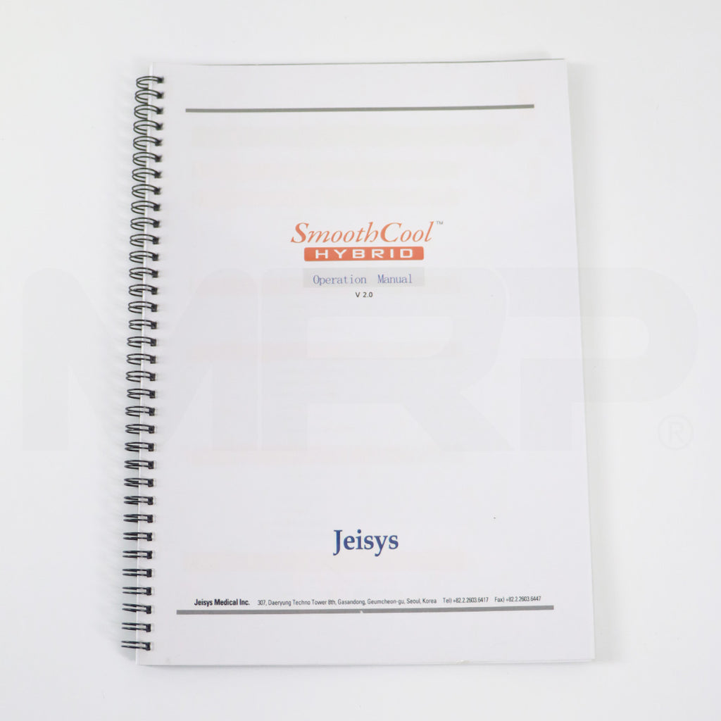 Jeisys Medical SmoothCool Hybrid Operation Manual V 2.0 UI 6.050 FW 1.22 Smooth