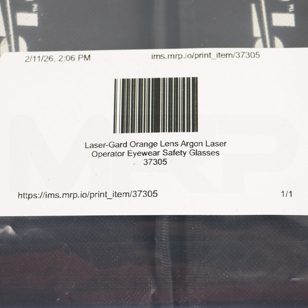 Laser-Gard Orange Lens Argon Laser Operator Eyewear Safety Glasses