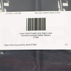 Laser-Gard Orange Lens Argon Laser Operator Eyewear Safety Glasses