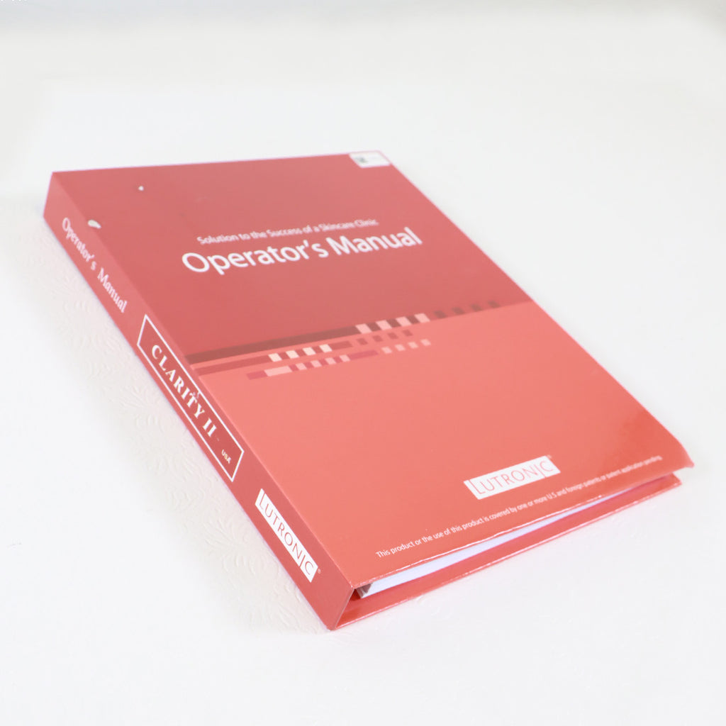 Lutronic Clarity II LPC Operator's Manual 41001720100 Rev 2 English Skincare