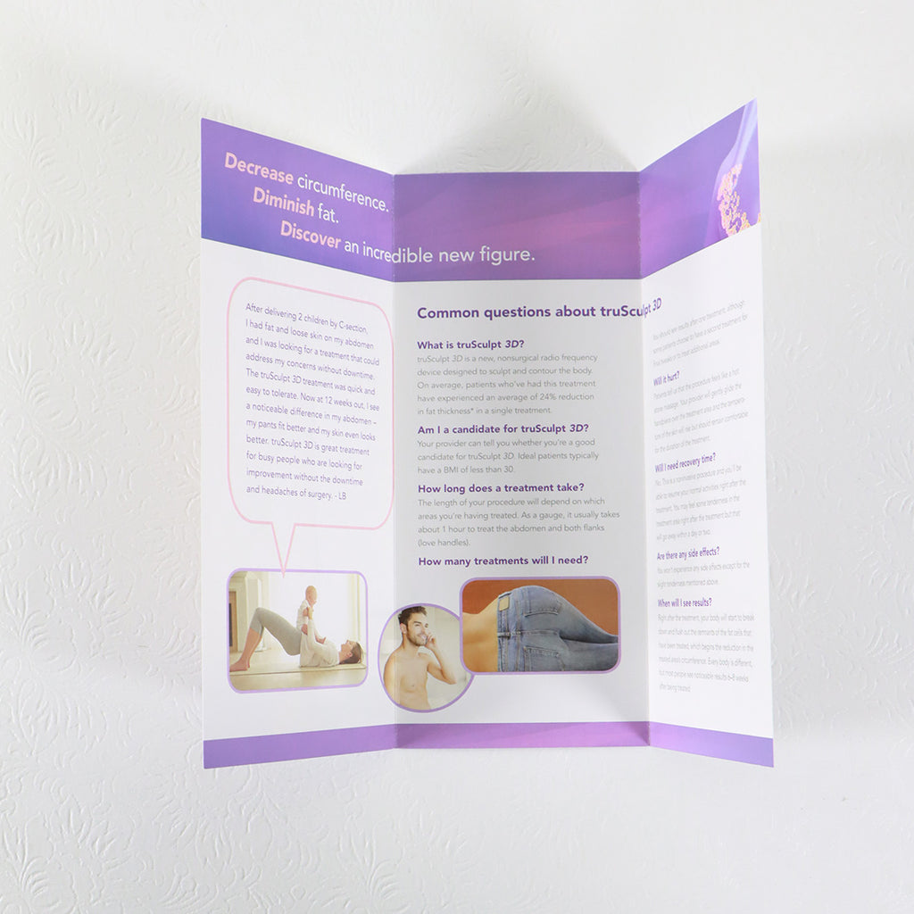 2017 Cutera truSculpt 3D Pamphlet 'A New Dimension in Body Sculpting' 11pk
