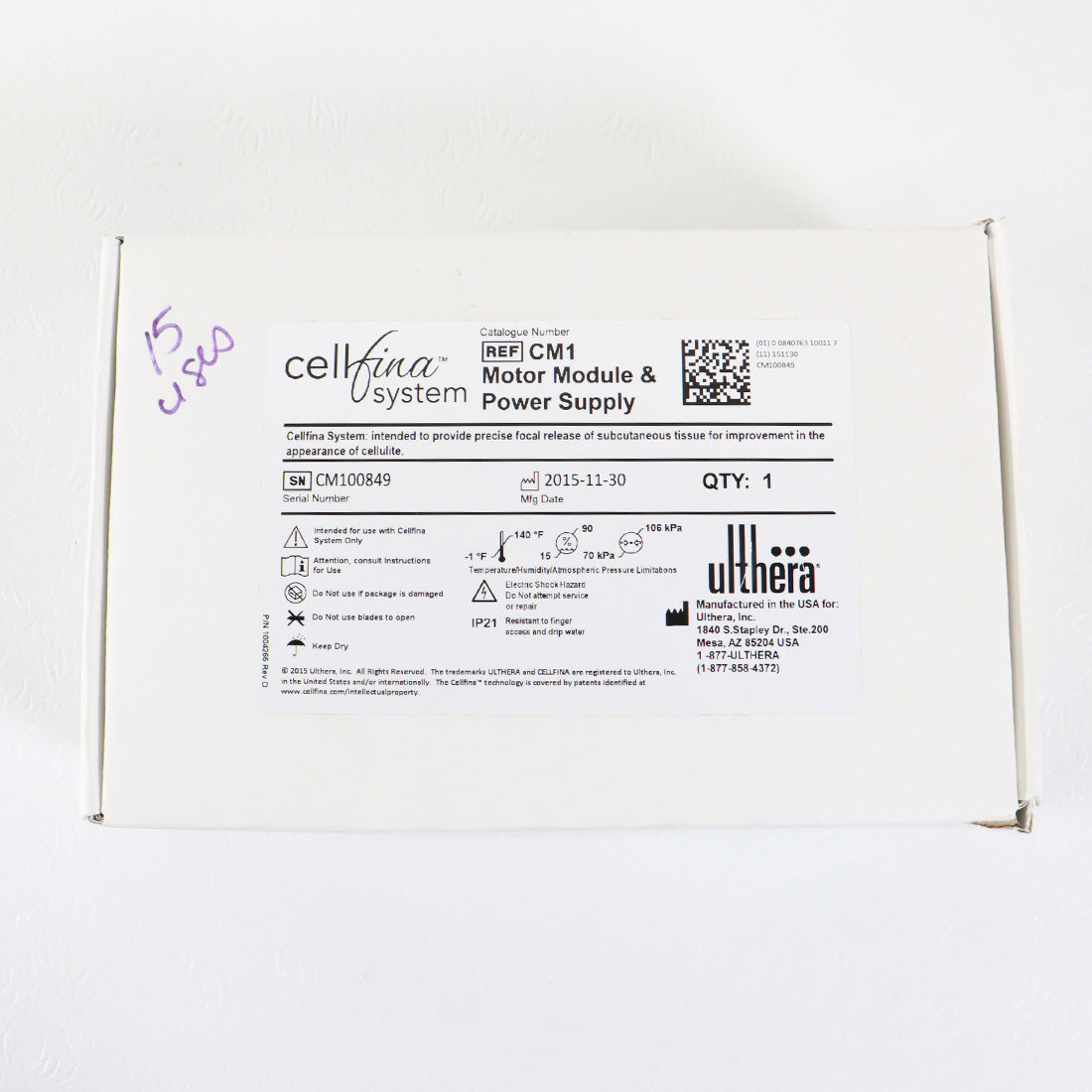 Ulthera Cellfina CM1 Motor Module Power Supply Tracker CM100849