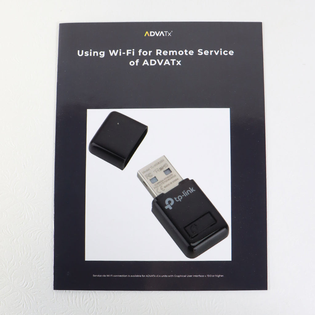 2022 ADVATx Wifi Guide for Remote Service Laminated Booklet