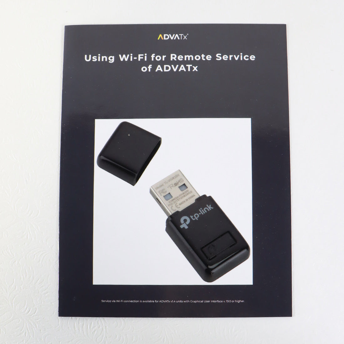 2022 ADVATx Wifi Guide for Remote Service Laminated Booklet