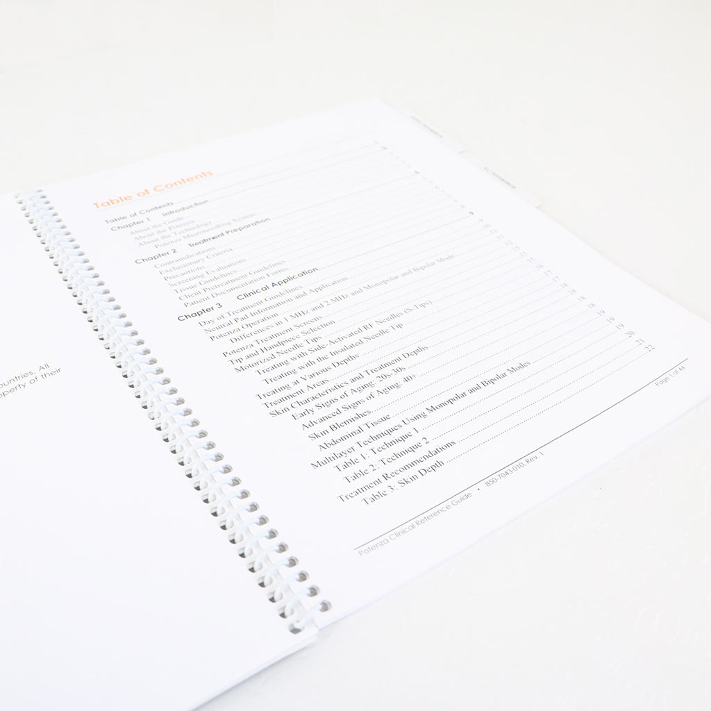 Cynosure Potenza Clinical Reference Guide Booklet 850-7043-010 REV 1