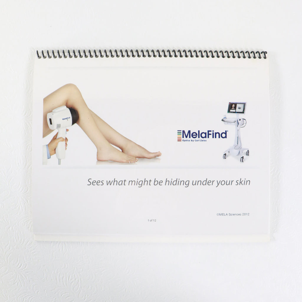 2012 MELA Sciences MelaFind Introduction Standing Marketing Book M100-BR-006