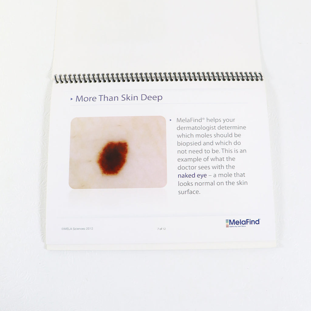 2012 MELA Sciences MelaFind Introduction Standing Marketing Book M100-BR-006