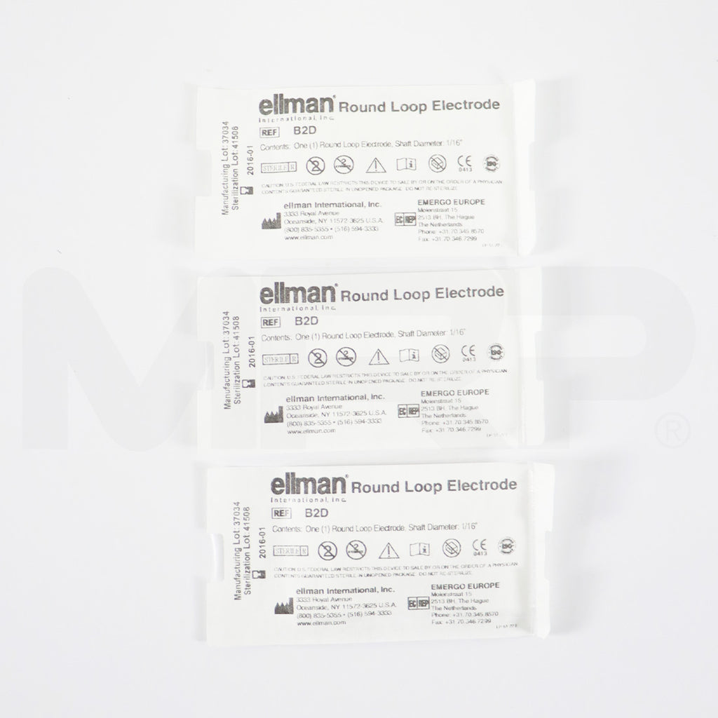 Ellman Round Loop Electrode 1/16in Shaft Sterile B2D EXP 01/2016 3pk