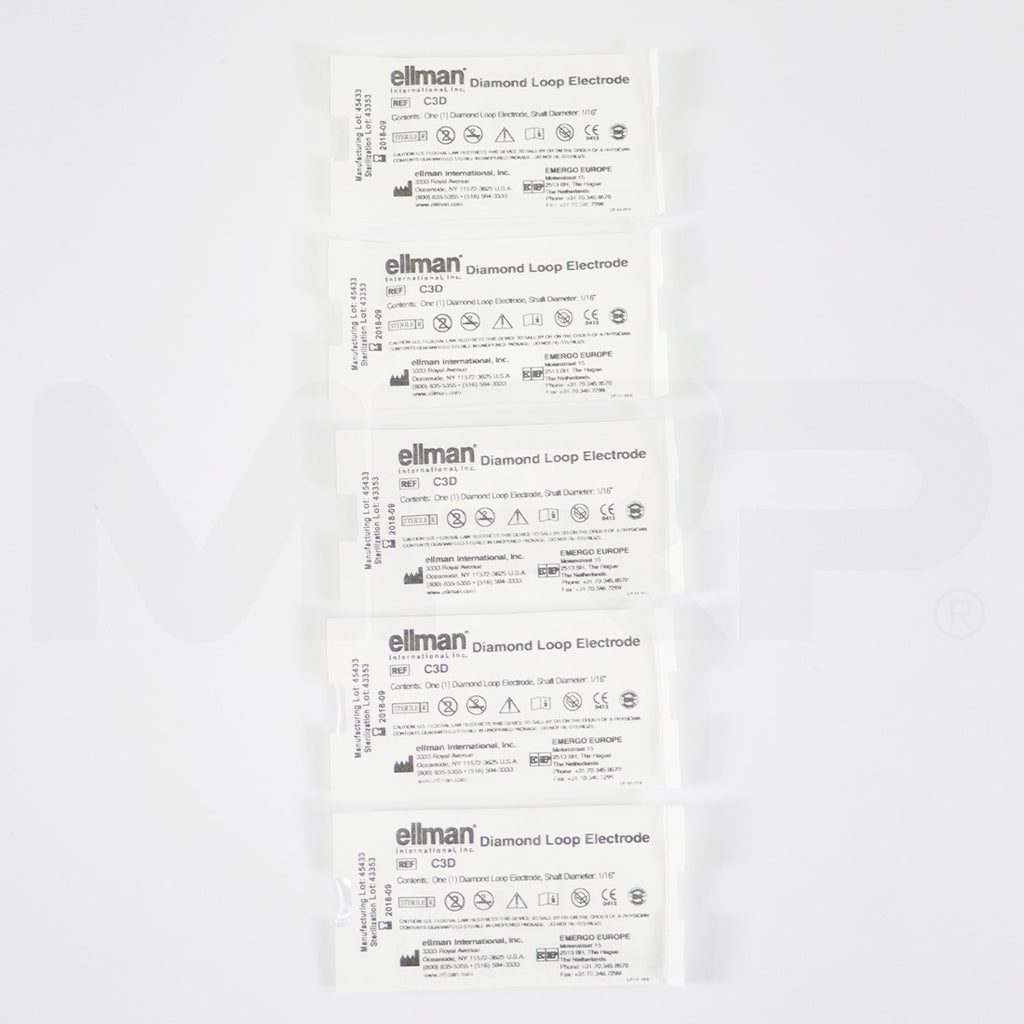 Ellman Diamond Loop Electrode 1/16in Shaft Sterile C3D EXP 09/2018 5pk