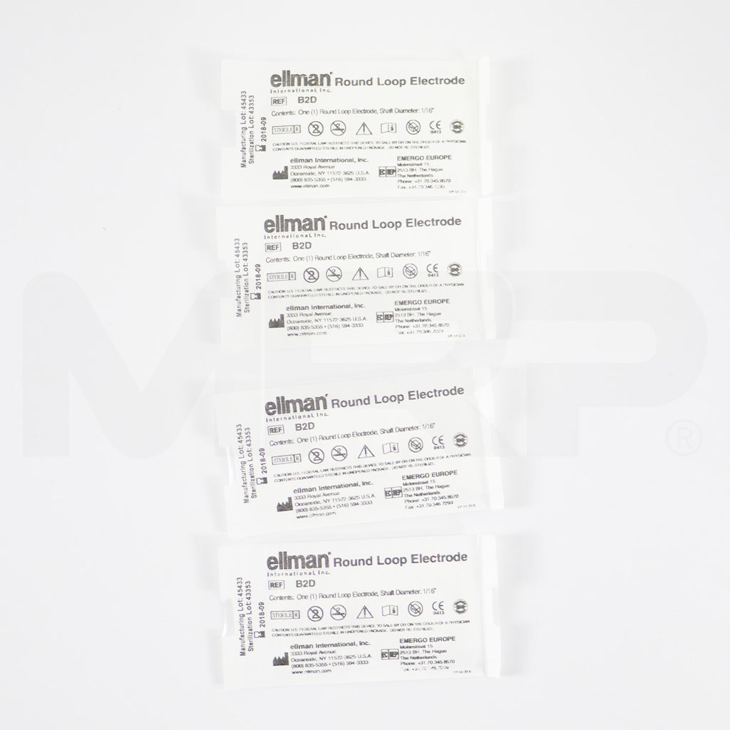 Ellman Round Loop Electrode 1/16in Shaft Sterile B2D EXP 09/2018 4pk