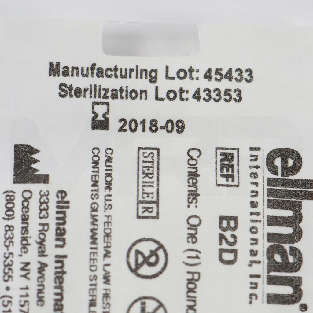 Ellman Round Loop Electrode 1/16in Shaft Sterile B2D EXP 09/2018 4pk