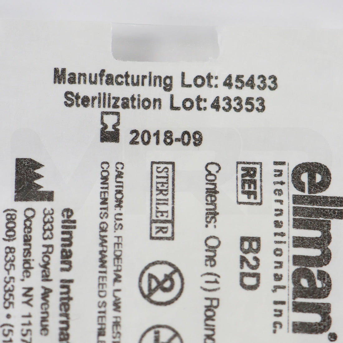 Ellman Round Loop Electrode 1/16in Shaft Sterile B2D EXP 09/2018 4pk