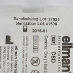 Ellman Ball Electrode 1/16in Shaft Sterile D8D EXP 01/2016