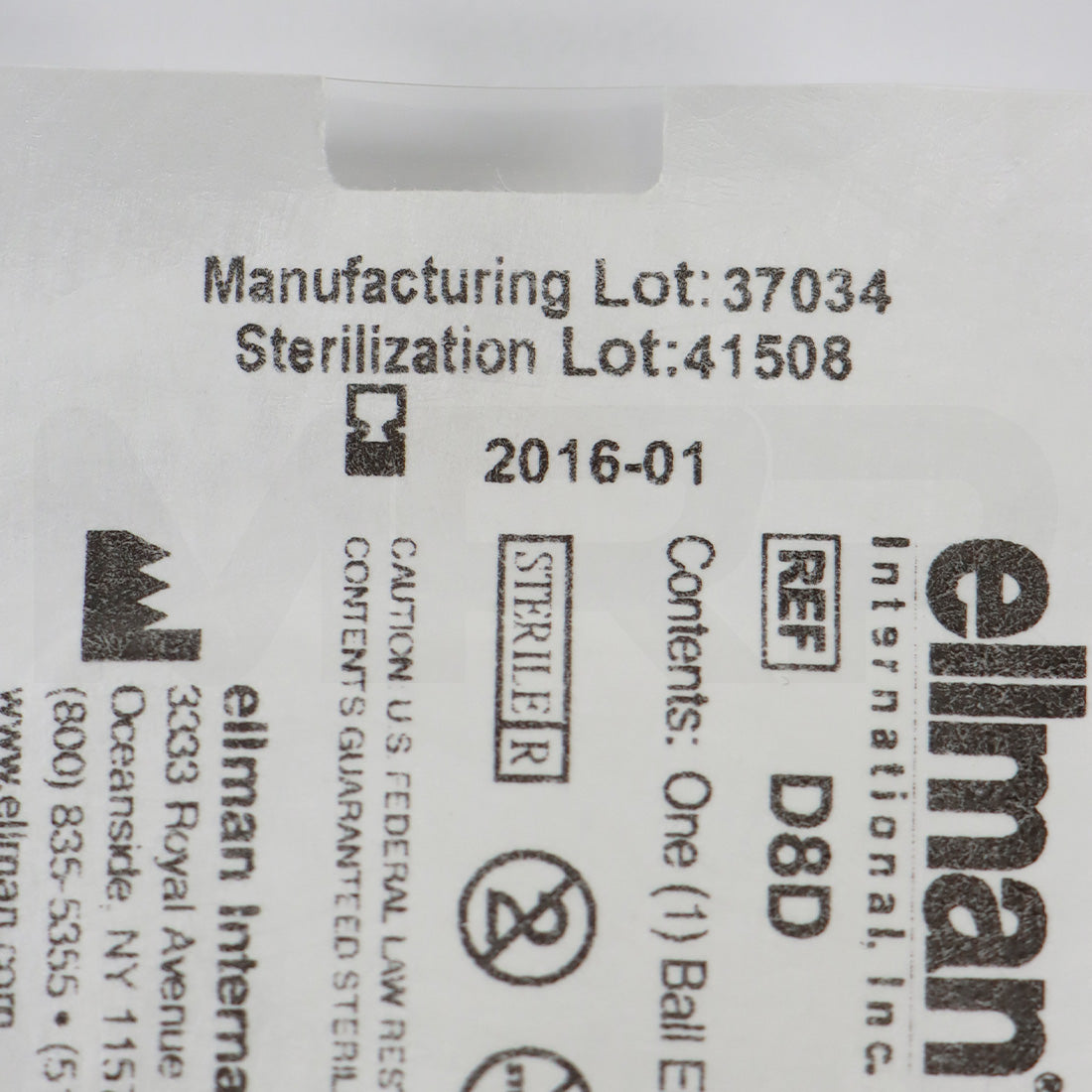 Ellman Ball Electrode 1/16in Shaft Sterile D8D EXP 01/2016