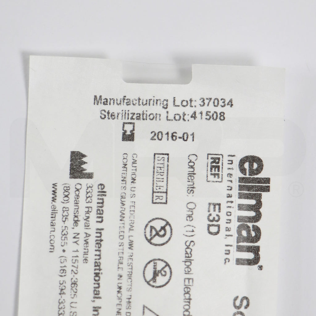Ellman Scalpel Electrode 1/16" Shaft Diameter 3pk EXP 01/2016