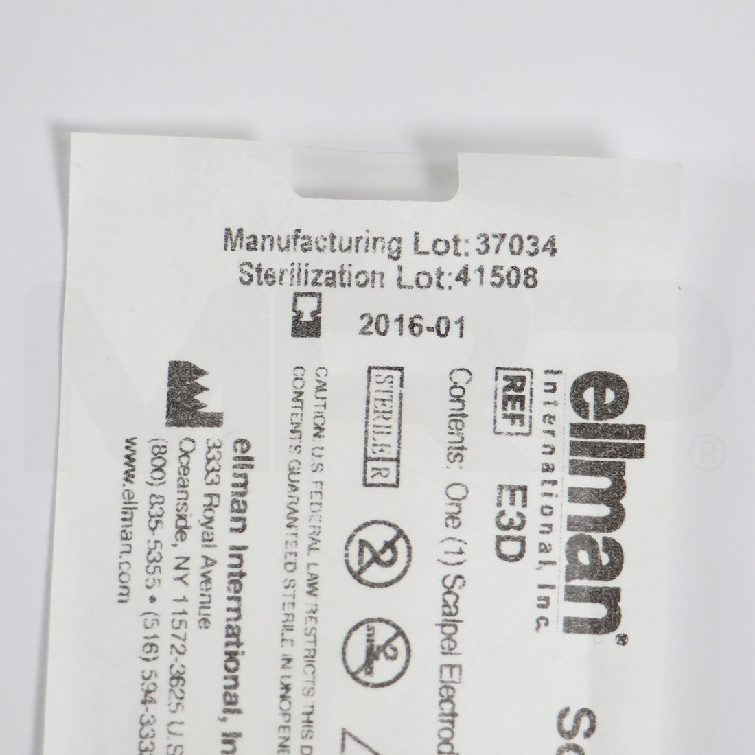 Ellman Scalpel Electrode 1/16" Shaft Diameter 3pk EXP 01/2016