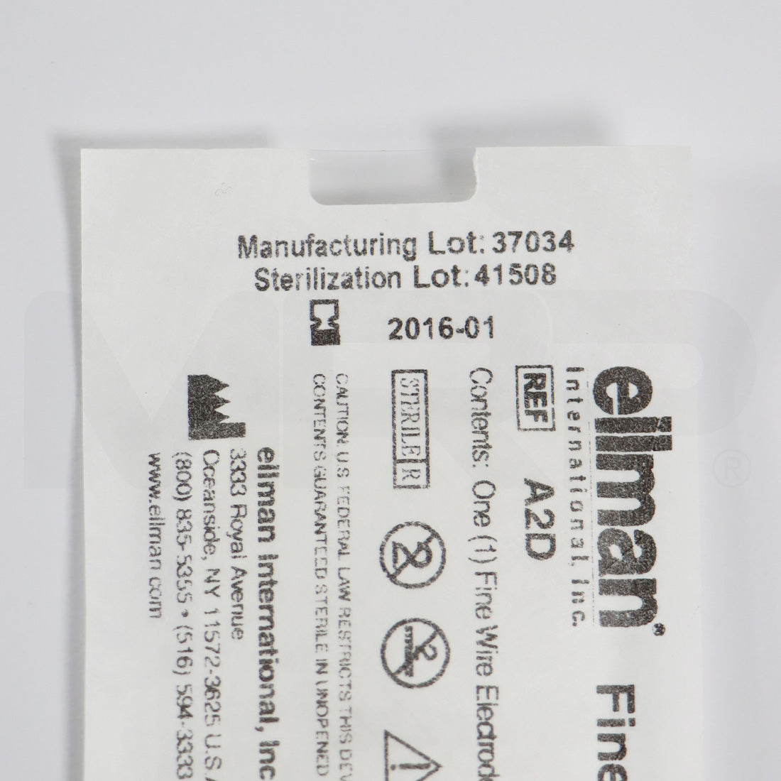 Ellman Fine Wire Electrode 1/16" Shaft Diameter A2D 5pk EXP 01/2016
