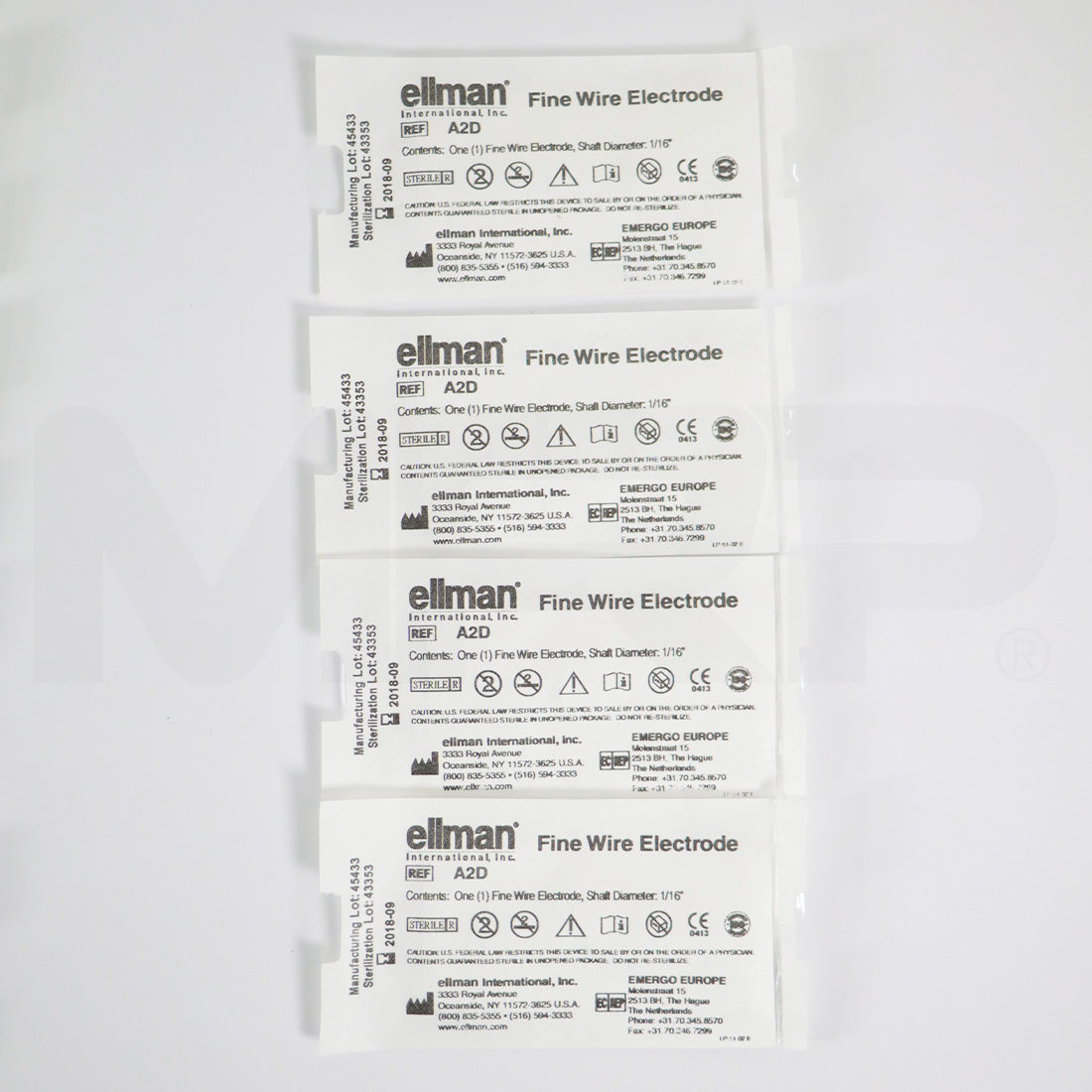 Ellman Fine Wire Electrode 1/16" Shaft Diameter A2D 4pk EXP 09/2018