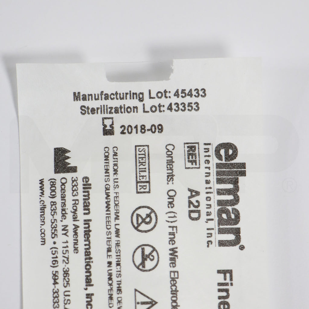 Ellman Fine Wire Electrode 1/16" Shaft Diameter A2D 4pk EXP 09/2018