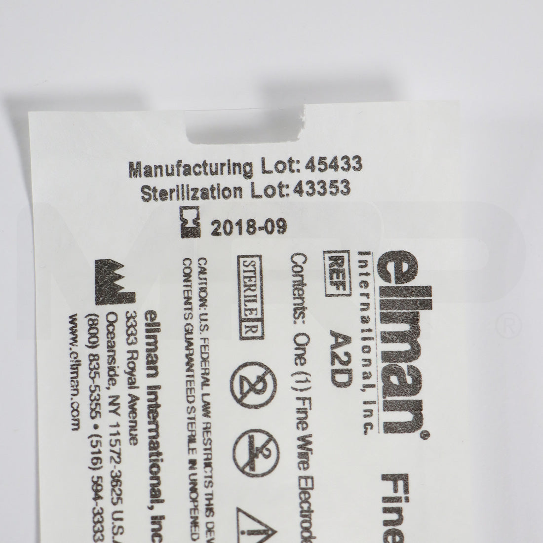 Ellman Fine Wire Electrode 1/16" Shaft Diameter A2D 4pk EXP 09/2018
