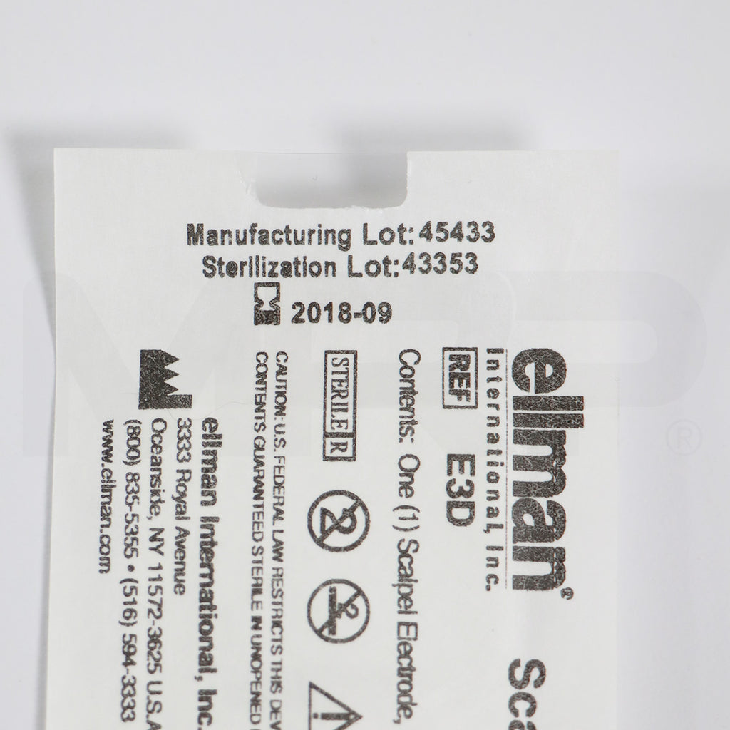 Ellman Scalpel Electrode 1/16" Shaft Diameter 5pk E3D EXP 09/2018