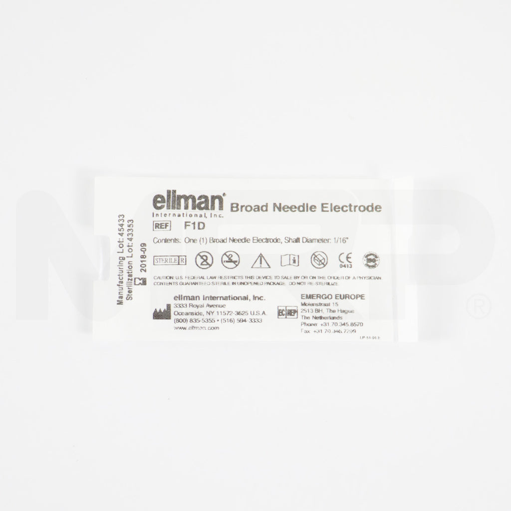 Ellman Broad Needle Electrode 1/16" Shaft Diameter F1D 5pk EXP 09/2018